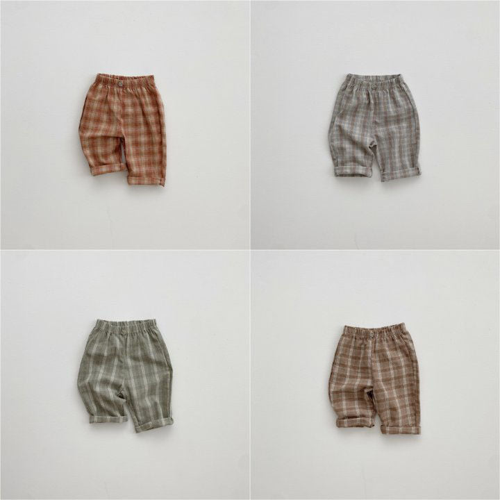Men's Treasure Babies' Trousers Plaid Pants Leisure