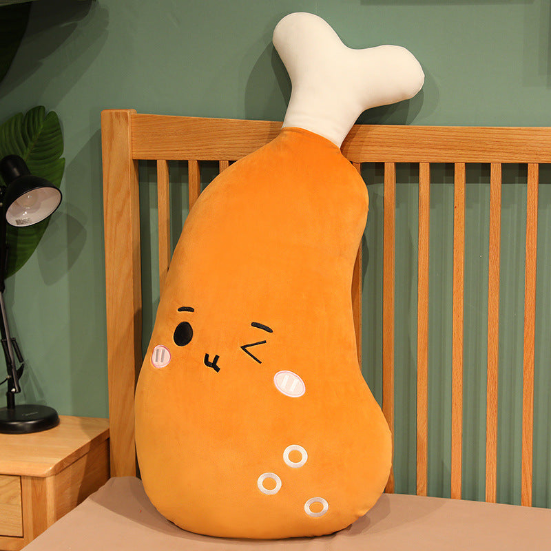 Large Chicken Leg Throw Pillow Plush Toy Home Cushion