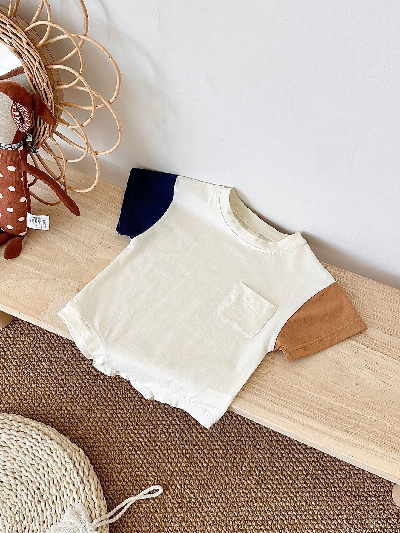 Baby's Comfortable Crew Neck Casual Triangle Jumpsuit