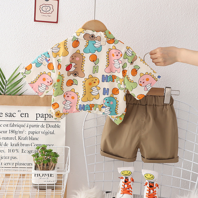 Summer Short Sleeve Shirt Suit