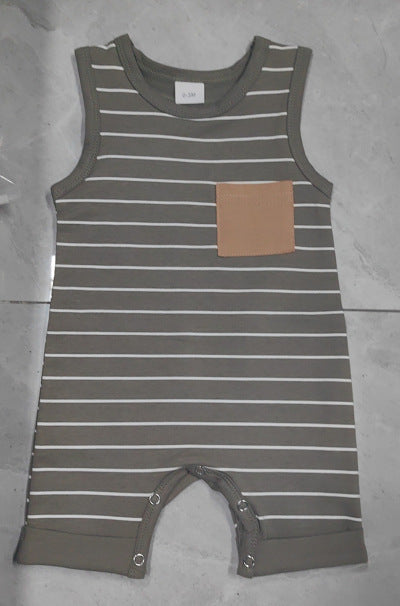 Baby Striped Sleeveless Leotard