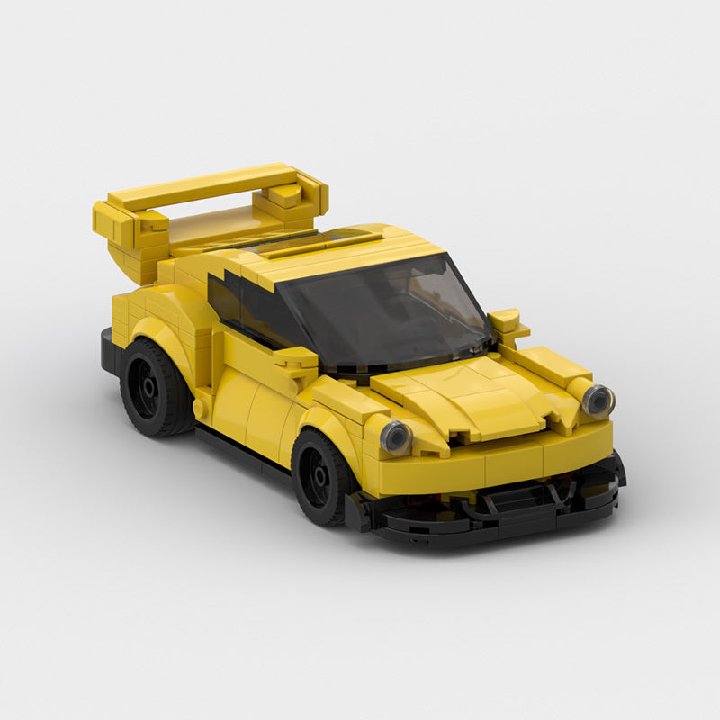 Building Blocks Wide-body Low Lying Speed 8 Grid Boy Car Model