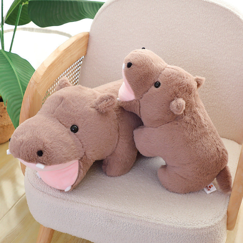 Cute Fat Hippo Plush Doll Doll Pillow Cushion