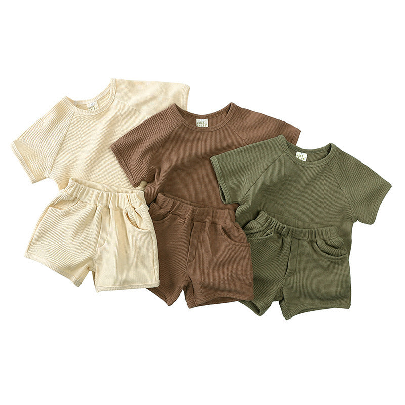 South Korea Children's Short-sleeved Shorts Suit