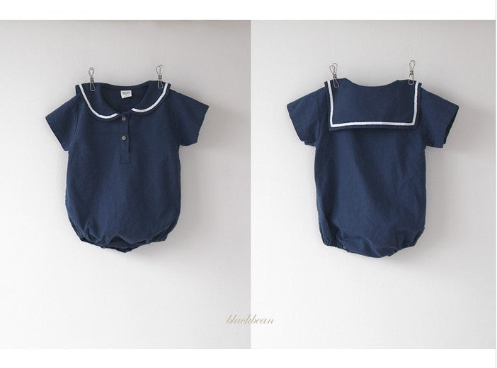 Ultra-thin Cool Lapel Baby College Style Jumpsuit