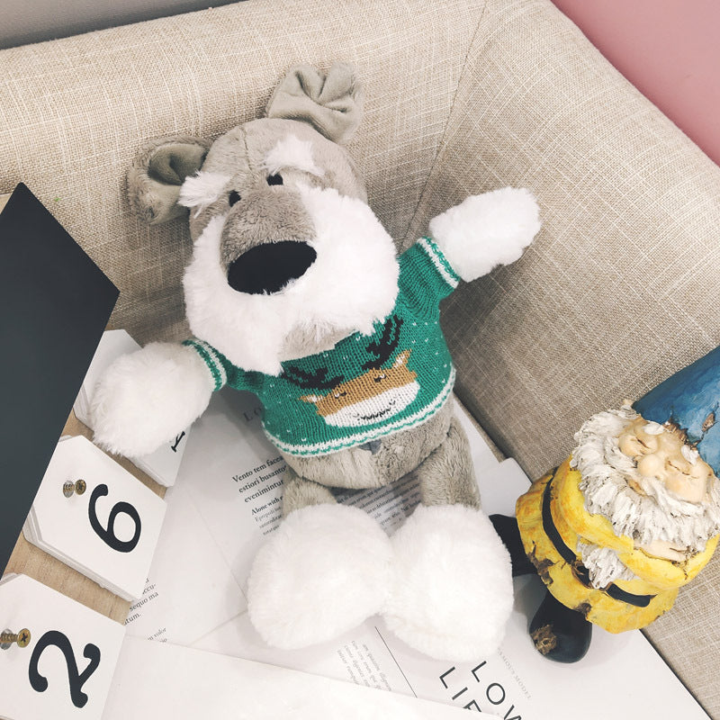 Schnauzer doll cute ins plush toy puppy husky doll
