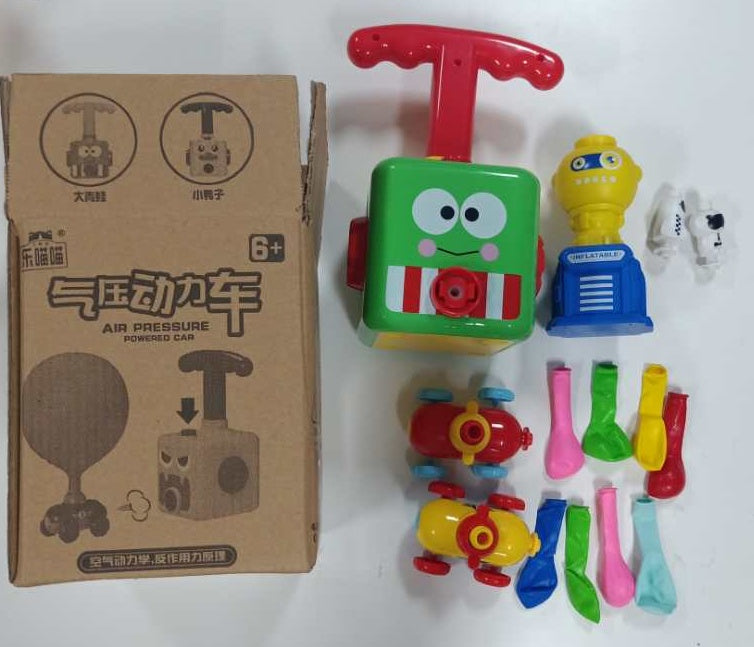 Power Balloon Launch Tower Toy Puzzle Education Inertia Air Power Balloon Car Science Experimen Toy For Children Gift