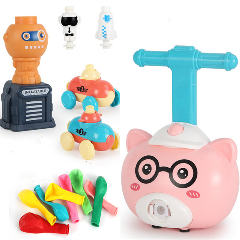 Power Balloon Launch Tower Toy Puzzle Education Inertia Air Power Balloon Car Science Experimen Toy For Children Gift