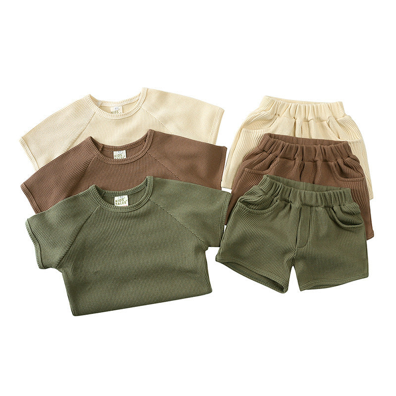 South Korea Children's Short-sleeved Shorts Suit