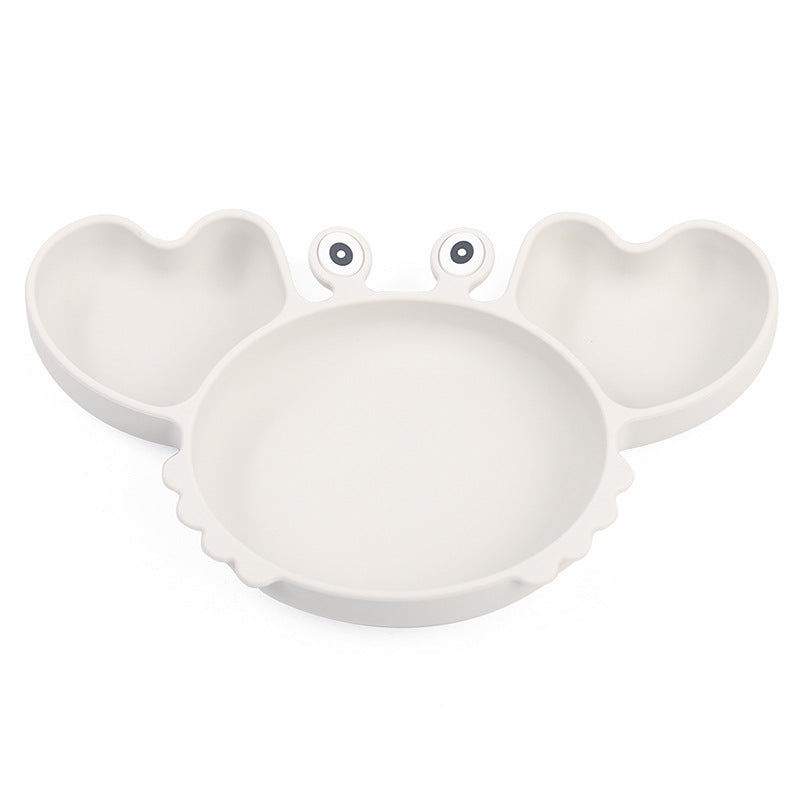Silicone Split Cutlery Crab Plate For Infants