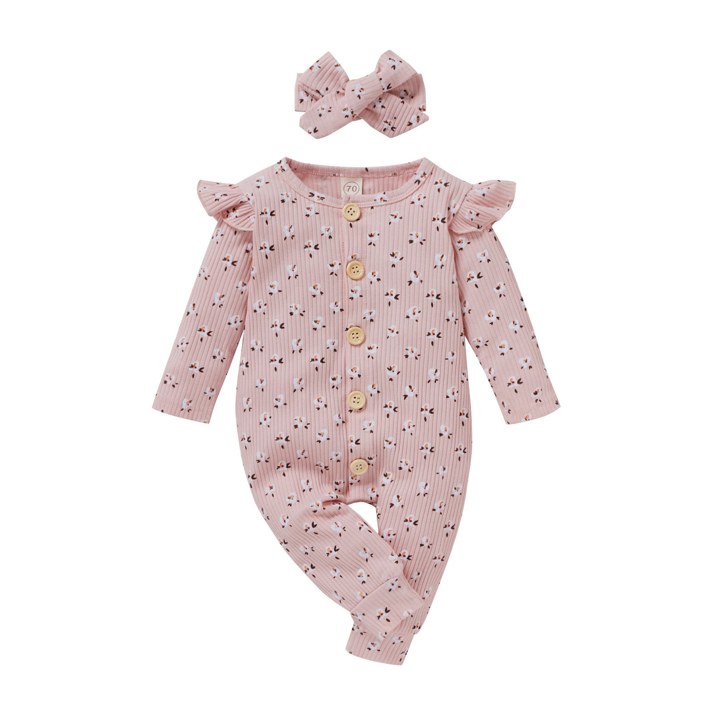 Children's Two-color Pit Stripe Printed Jumpsuit