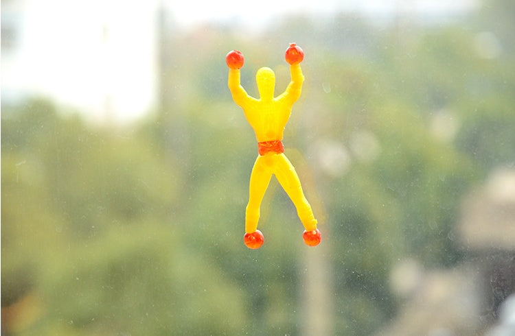 Small Sticky Man Climb On The Wall Children Toys Stick Man Bendy Toy Wall Climbing Man