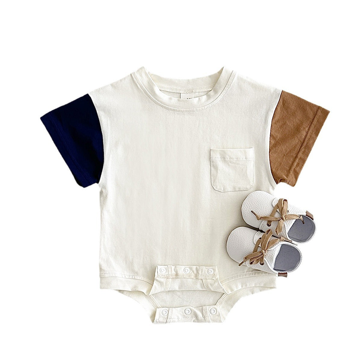 Baby's Comfortable Crew Neck Casual Triangle Jumpsuit