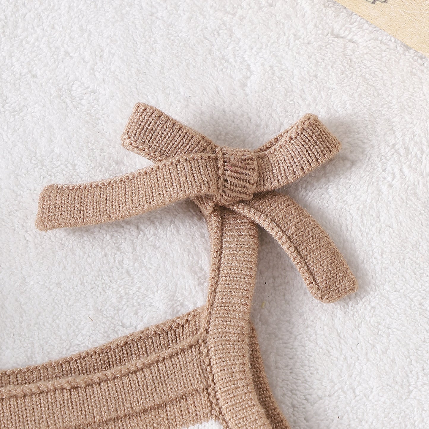 Infant Spring And Autumn Cute Stripes Easy Matching Sling Bow Jumpsuit