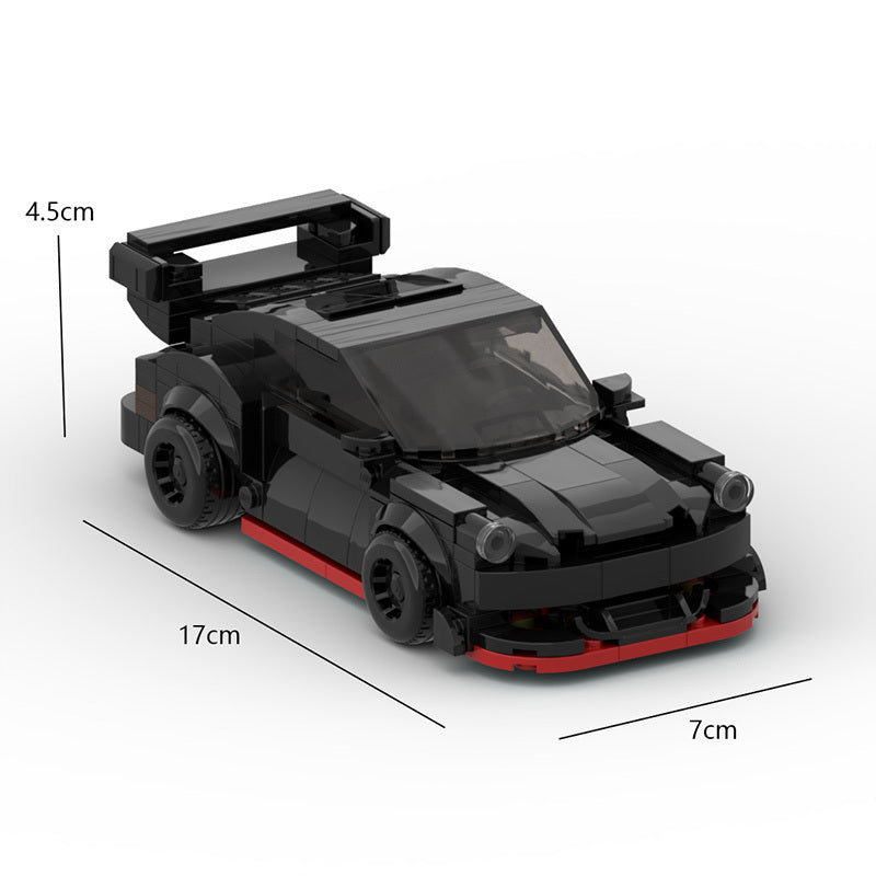 Building Blocks Wide-body Low Lying Speed 8 Grid Boy Car Model