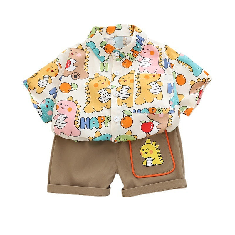 Summer Short Sleeve Shirt Suit
