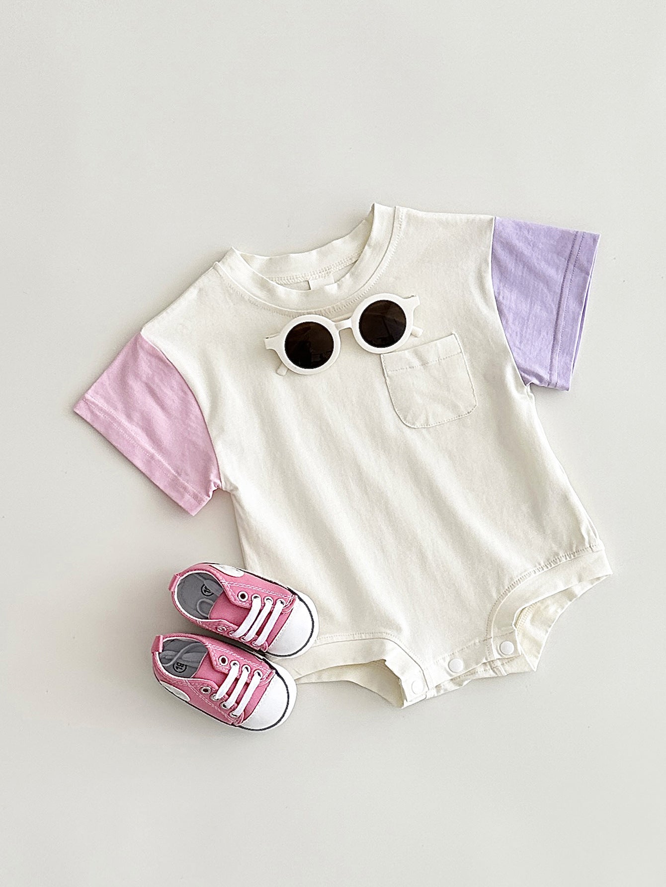 Baby's Comfortable Crew Neck Casual Triangle Jumpsuit