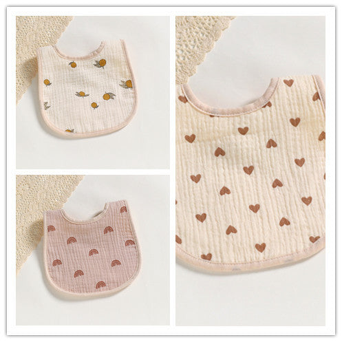 Cotton Gauze U-shaped Bib Baby Saliva Towel