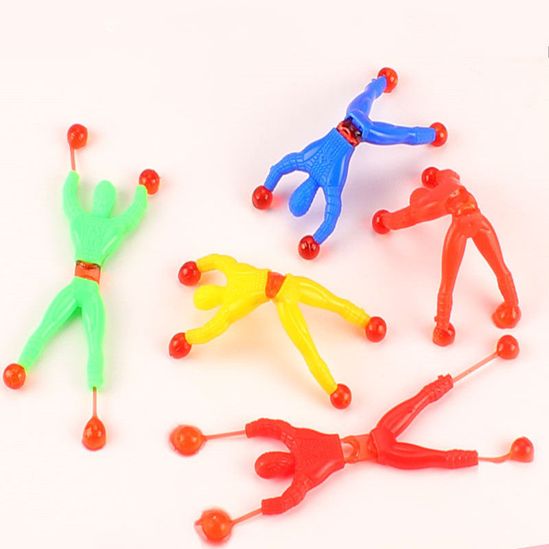 Small Sticky Man Climb On The Wall Children Toys Stick Man Bendy Toy Wall Climbing Man