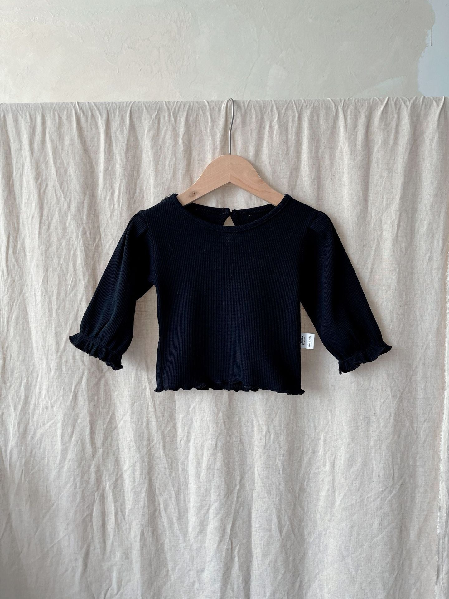 Children's Long-sleeved T-shirt Wave Curling Bell-bottom Pants Suit