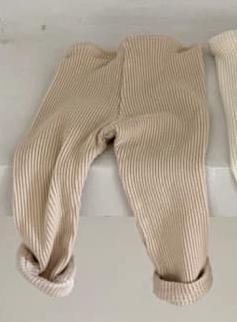 Baby Cotton Pit Strip Stretch Leggings Go Out And Leisure All-match