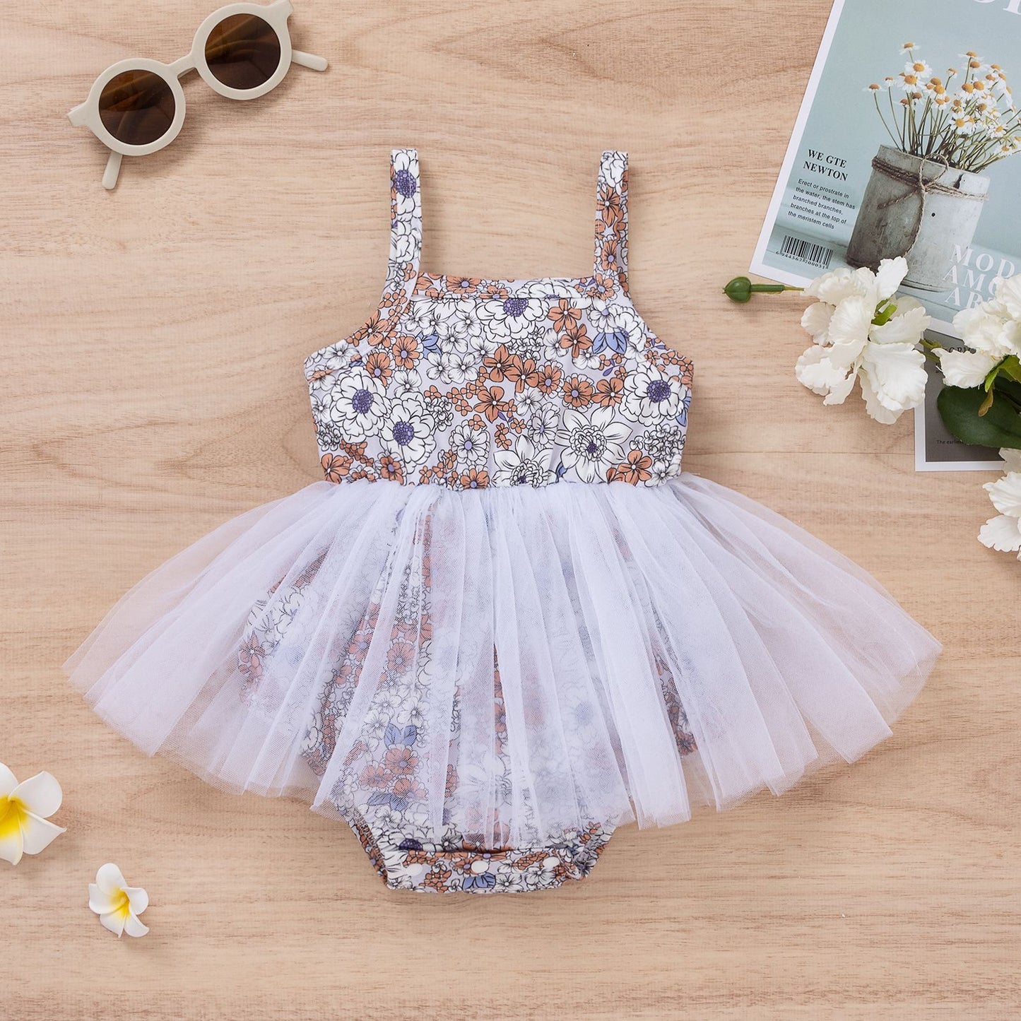 Sling Triangle Bottom-covering Floral Jumpsuit