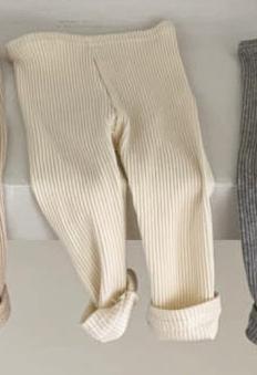 Baby Cotton Pit Strip Stretch Leggings Go Out And Leisure All-match