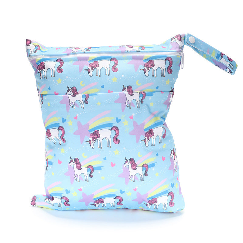 Digital Printing New Pattern Double Pocket Diaper Bag
