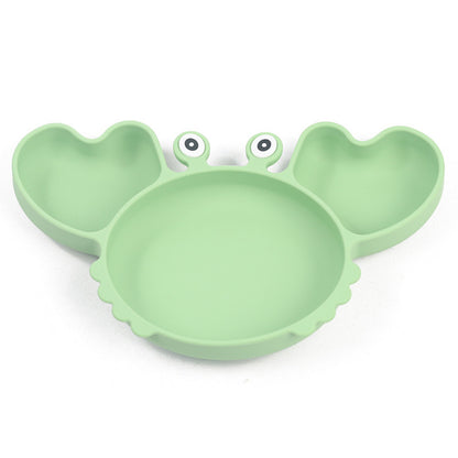 Silicone Split Cutlery Crab Plate For Infants