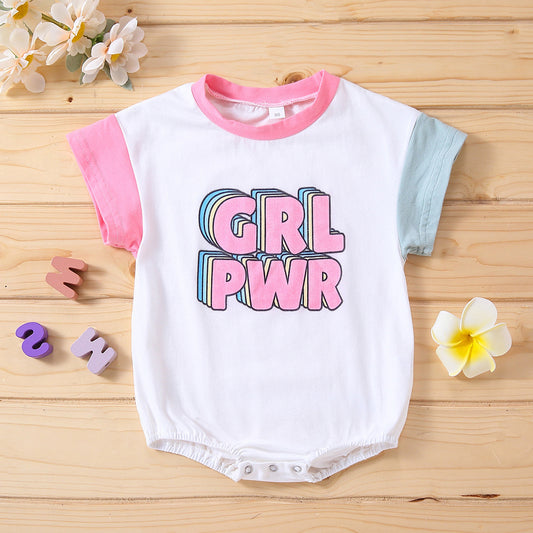 Spring Spot Cotton Pink Short-sleeved Non-hooded Wholesale Thin Women's Pullover Summer Jumpsuit