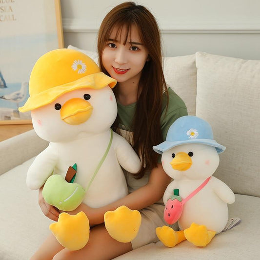Little white duck plush toy