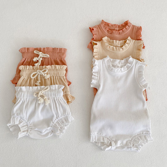 Women's Drawstring Bottom-enlarged Pants Romper Suit