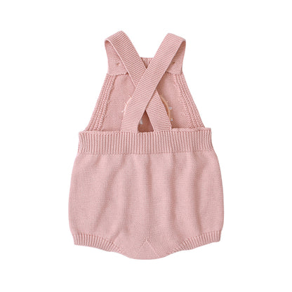 Knitted jumpsuit triangle halter