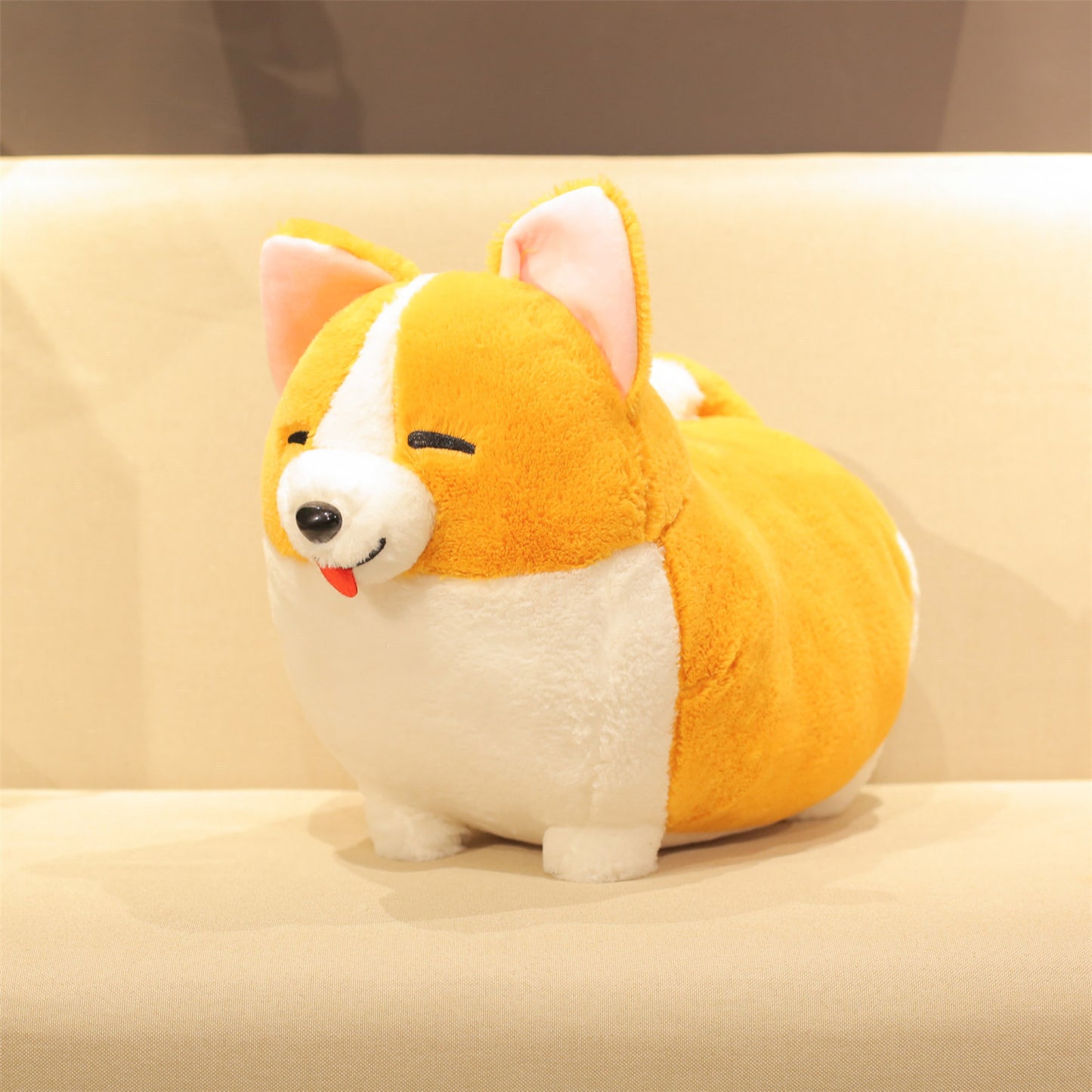 Peach Heart Butt Corgi Doll Corgi Dog Plush Toy