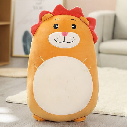 Cartoon cute animal dinosaur pig husky plush pillow cushion