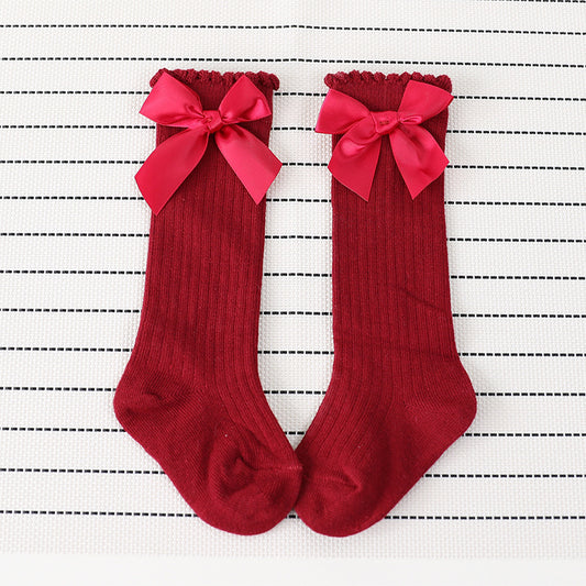 Bow lace vertical stockings