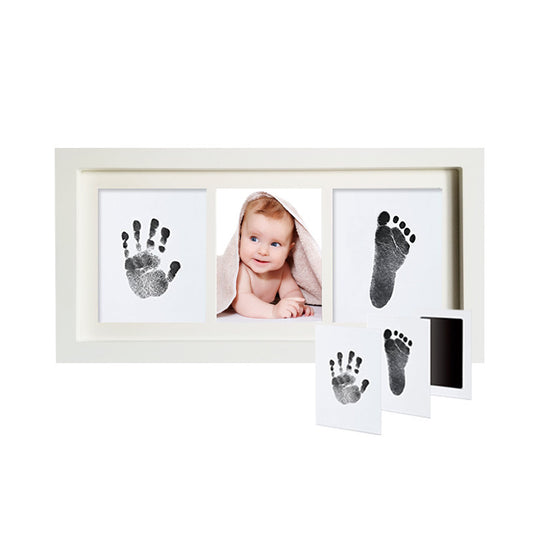 Baby hands and feet with oil