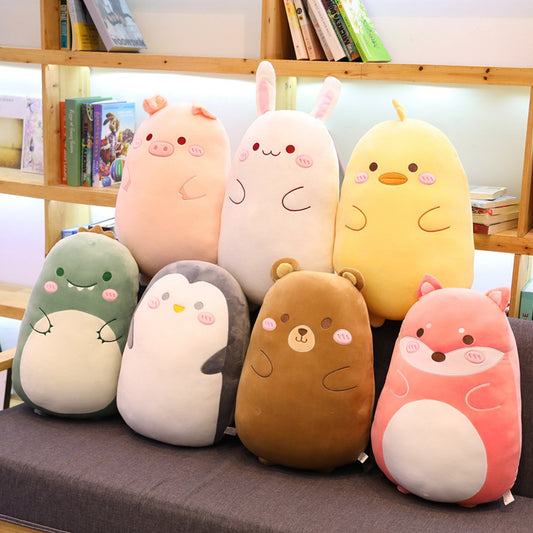 Net Red Cute Cartoon Plush Toy Lazy Sleeping Round Pillow New Creative Girl Heart Pillow