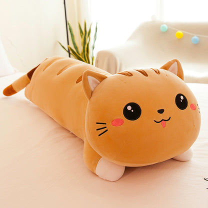 Foreign Trade Export Plush Toy Online Store Lying Down Happy Cat Pillow