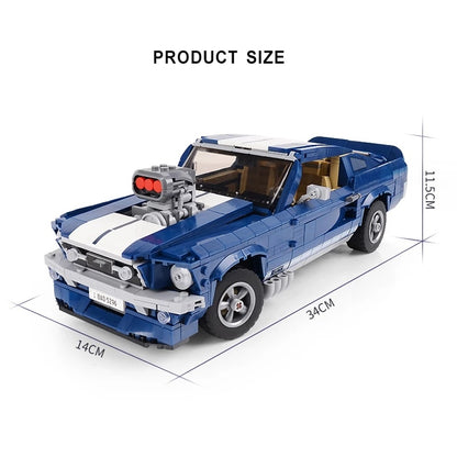 Ford Mustang GT Racing Assembled Building Block Toys of Technology Machinery Group