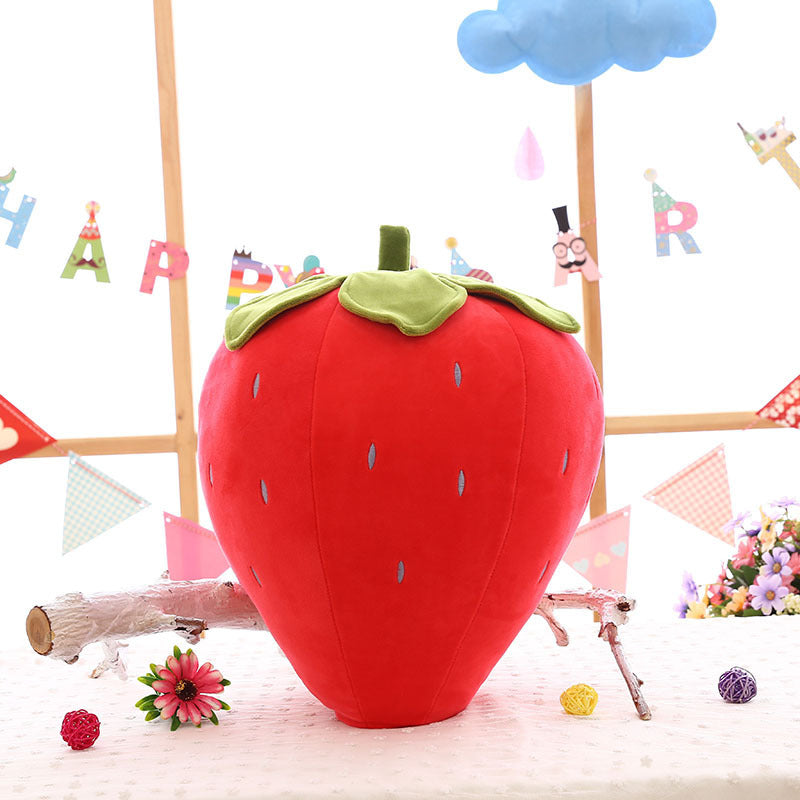 Factory Wholesale New Creative Fruit-Like Strawberry Pillow Large Soft Plush Toy Birthday Gift