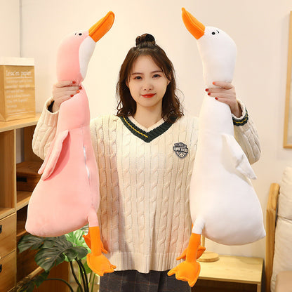Cross-Border Hot Sale Big White Goose Doll Plush Toy Bed Sleeping Pillow Cushion Girl Child Doll Doll