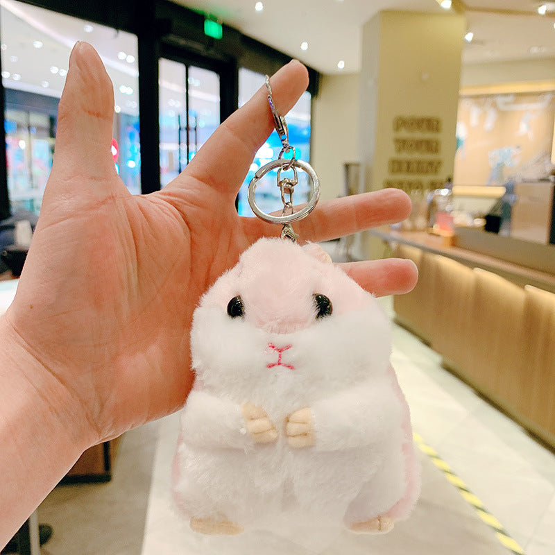 Hamster plush doll keychain