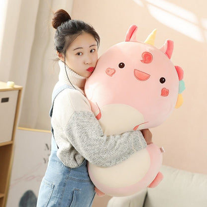 Cartoon cute animal dinosaur pig husky plush pillow cushion