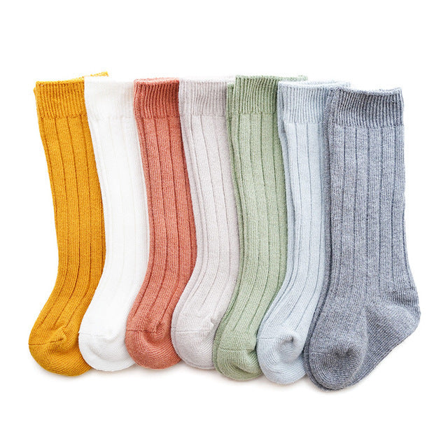 Children's long cotton socks