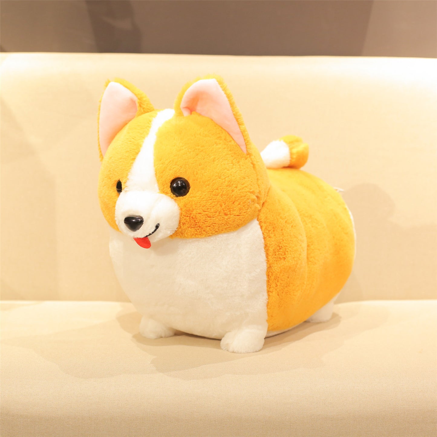 Peach Heart Butt Corgi Doll Corgi Dog Plush Toy