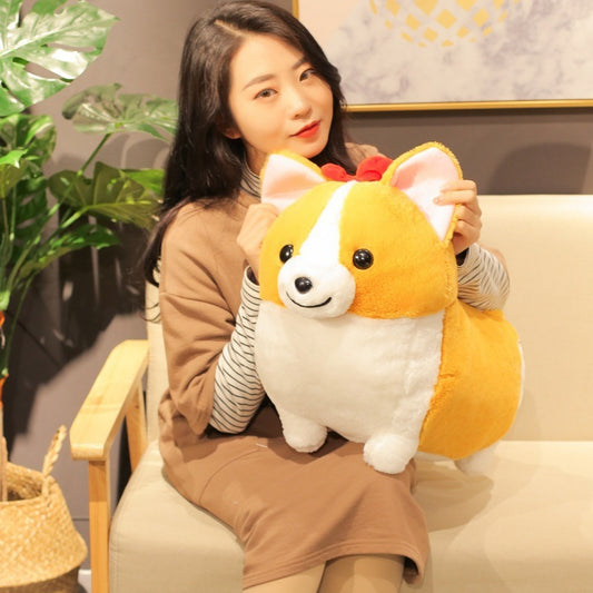 Peach Heart Butt Corgi Doll Corgi Dog Plush Toy