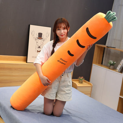 Cactus Strawberry Carrot Fruit Long Pillow