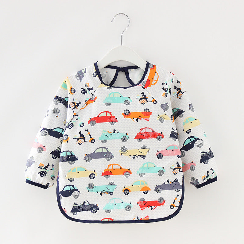 Baby Dinner Coverall Bib Spring And Autumn Long Sleeve Apron