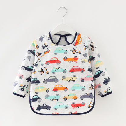 Baby Dinner Coverall Bib Spring And Autumn Long Sleeve Apron